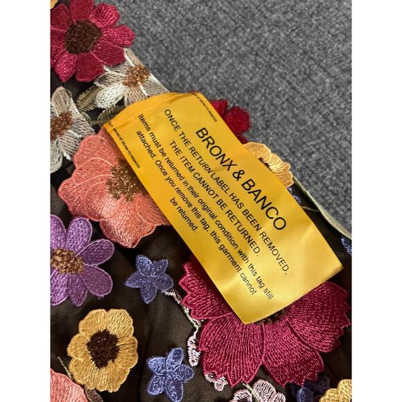 $1500 New Bronx and Banco Jasmine Multi Floral Embroidered Straples Gown Sz L /8 - Picture 15 of 16